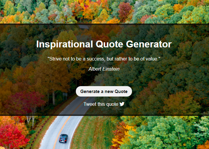 Inspiring Quote Generator quote